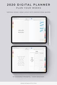 Digital Planner Hourly 2021 Goodnotes Template Notability Planner Ipad Digital Calendar Noteshelf Tablet Planner Digital Bullet Journal In 2020 Digital Planner Digital Calendar Calendar Monthly Planner
