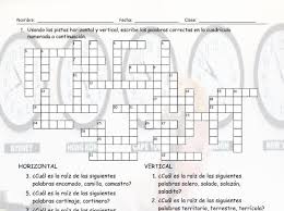Most common are the traditional board and tile styles. Word Families Spanish Crossword Puzzle Teaching Resources