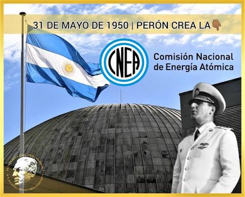 👉La investigación de la tecnología nuclear en la Argentina se inició en 1948, durante el primer gobierno de Juan Domingo Perón. Dos años más tarde, se creó la Comisión Nacional de Energía