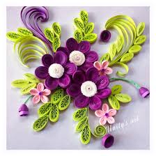 Purple Quilled Flowers Paper Quilling Jewelry Quilling Designs Quilling Work