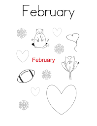 Months of the year coloring pages. February Coloring Pages Printable For Kids Greepx