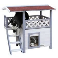Maisonnette Chat Lodge Ontario Gris Maisonnette Pour Chat Niche Chat Maison De Chat
