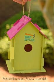 Bird House Crafts For Kids Painted Birdhouse Project For Vbs Sunday School Or Children S Church Ad Bird Houses Painted Birdhouse Projects Vbs Crafts