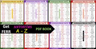 Listen to the audio pronunciation again. Opposite List Antonym Words List A To Z Pdf Antonyms Words List Word List Daily English Words