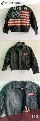 Wilda Genuine Leather American Flag Jacket Kids Leather Jackets Jackets Clothes Design