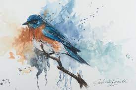 They would become friends, family, lovers; Bluebird Painting By Joshua Smith