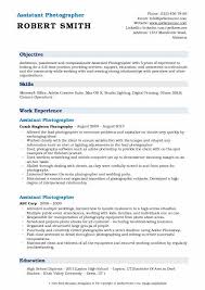assistant photographer resume samples