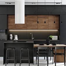 33 Dark Homes Black Interior Design Decoration With Light As The Axis In 2020 Interior Design Kitchen Contemporary Interior Design Kitchen Kitchen Room Design