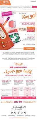 I have been a platinum member of ulta beauty rewards program for at least 20 years. Ulta Beauty Emails Bleu Caldwell