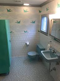 Monica S Retro Bathroom Remodel Built Around A Blue Crane Oxford Tub Sink And Toilet Retro Bathrooms Bathrooms Remodel Blue Bathroom