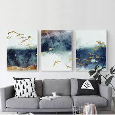 Abstract Flying Bird Sky Canvas Print Wall Art Poster Airbnb Home Decor Sofa Cafe Office Hotel Wall Art Living Room Home Decor Paintings Living Room Art