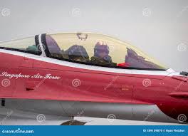 Republic of Singapore Air Force RSAF Pilot in the Cockpit of Lockheed  Martin F-16CJ Fighting Falcon Fighter Aircraft from the Bl Editorial Stock  Image - Image of fighter, forces: 189139879