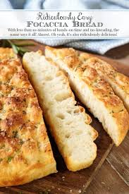 With Less Than 10 Minutes Of Hands On Time The Name Ridiculously Easy Focaccia Bread Says It All Almost It S Also Ridiculously Delicious Recipe In 2020 Easy Bread Recipes Bread Recipes Homemade