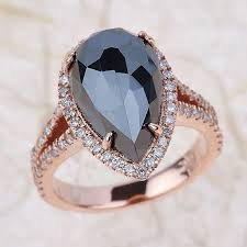 Black And Rose Gold Engagement Rings Pin On Jewelery