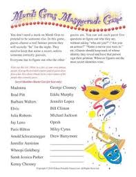 Printable Mardi Gras Games Print Games Now