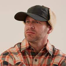 Men S Longbill Waxed Cotton Ear Flap Hat Ear Flap Hats Waxed Cotton Ear Flap