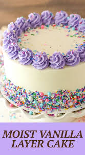The Best Vanilla Layer Cake With Vanilla Frosting Easy Recipe Recipe Fluffy Vanilla Cake Recipe Vanilla Cake Vanilla Cake Recipe