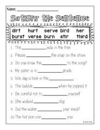 Word Work Controlled Er Ir Ur Phonics Worksheets Phonics Worksheets Free Kindergarten Phonics Worksheets