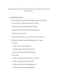 Pengertian, menurut para ahli, wewenang, gaji, tugas, fungsi, kedudukan dalam organisasi, peran: Konsep Wawancara Untuk Recruitment Posisi Jabatan Marketing Supervisor It