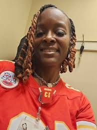 Watching football with my mom and the Chiefs