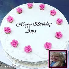 May you succeed in every race of. Special Happy Birthday Mother Cake With Name And Photo Anja Happy Birthday Cake Photo Happy Birthday Cakes Birthday Cake Gif