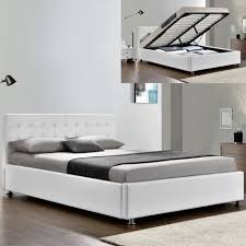 Ce sommier coffre de rangement pour chambre permet doptimiser votre espace de couchage. Lit Complet Sommier Relevable Tete De Lit Cadre De Lit Capitole Blanc 160x200 Cdiscount Maison