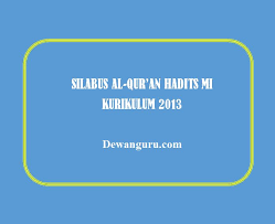 Silabus ski kls 7 smt 1 satuan pendidikan : Silabus Al Qur An Hadits Mi Kurikulum 2013 Dewanguru Com