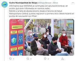 Municipalidad de maipú gastó 55 palos en 15 mil peluches de renacín y smapina. Municipalidad De Maipu Acuso Falta De Vacunas Sinovac