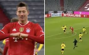 The striker is now in the top position for the claim of the ballon d'or. Vid Lewandowski Completes Hat Trick For Bayern V Dortmund
