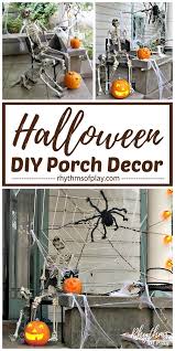 Linking to your social media, or spamming links with it watermarked can result in a ban. Halloween Porch Decor Skeleton And Spider Web Handmade Halloween Decorations Cute Halloween Decorations Halloween Porch