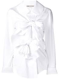 Comme Des Garcons Tie Knot Front Shirt Farfetch Tie Knots Blackpink Fashion Contemporary Fashion