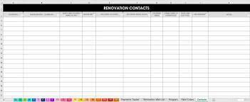 Home Renovation Budget Spreadsheet Organizer Wish List Contacts Paint Color Tracker Quotes Excel Google Sheet Diy Building Remodel Tracker In 2021 Budget Spreadsheet Renovation Budget Renovation Planner
