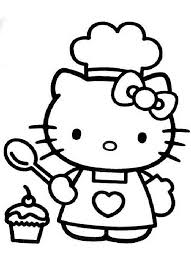 Hello kitty da colorare per natale. Hello Kitty Cuoca Da Stampare E Colorare