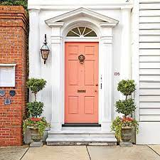 Orange / peach paint colors. Front Door Style Beautiful Front Doors Front Door Styles Front Door Paint Colors