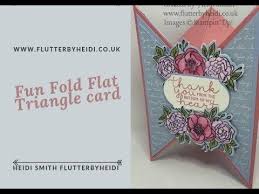 Browse and use various backgrounds and frames. Fold Flat Triangle Card Youtube Fun Fold Cards Card Tutorials Cards