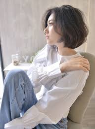 大人のリラックスボブ rue d or 長久手図書館通り店 https www beauty navi com style detail 72515 pinterest hairstyle 髪型 髪形 ヘアスタイル ボブ bobhair bobs 中性 ヘア リラックスボブ ショートのヘアスタイル