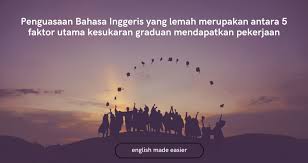 Isu tahap penguasaan bahasa inggeris yang tidak memuaskan dalam kalangan rakyat malaysia secara umumnya bukanlah satu perkara yang baharu. Tidak Mempunyai Kemahiran Berbahasa Inggeris Salah Satu Punca Graduan Tidak Mendapat Pekerjaan Klc English Language Centre