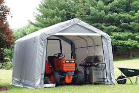 Win back garage space with an affordable storage solution. Shelterlogic Shed In A Box 10 X 10 X 8 Peak Fabric Carport Shelter At Menards
