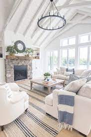 Hamptons Style Barn Elegant Home Style In Off White And Blue Farm House Living Room Blue And White Living Room Modern Farmhouse Living Room