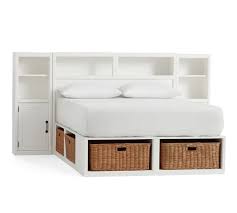 Pottery barn is known for their high end furniture, including their beds and bed frames. Stratton Storage Bed Headboard Pottery Barn