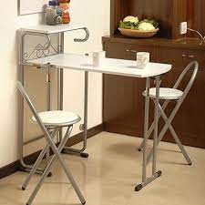 Table pliante avec chaises intégrées. 3pcs Table De Salle A Manger Maison Pliante Chaises Ensemble De Salle A Cuisine Avec Etagere De Rangement Cdiscount Maison