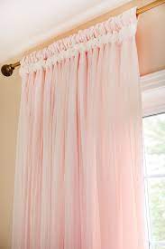 Peach sheer curtains 84 inches for bedroom 2 panels rod pocket natural linen striped pattern window drapes light filtering semi sheer curtains for girls room 54x84. Peach Curtain Shabby Chic Curtains French Style Bedroom Living Room Decor Curtains