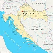 Es un país de europa con una superfice de 56.542 km2 y una población de 4.290.612 habitantes. Croacia Mapa Politico Con Los De Capital Zagreb De Las Fronteras Nacionales Ciudades Importantes Rios Y Lagos Etiquetado Y Escalado Ingles Ilustracion Ilustraciones Vectoriales Clip Art Vectorizado Libre De Derechos Image 36931905