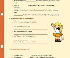 At the end of the sentence: Adverbs Of Manner Place And Time Worksheet