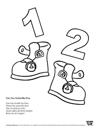 Ots will use stickers with toddlers. Coloring Pages One Two Buckle My Shoe Speakaboos Worksheets Nursery Rhymes Activities Nursery Rhymes Preschool Crafts Nursery Rhyme Crafts