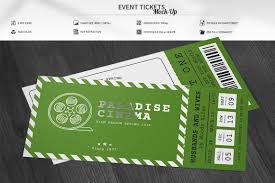 Event Tickets Mock Up Ticket Design Mocking Brochure Design