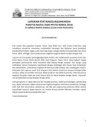 Unsur martyria hadir dalam semua tugas gereja yang lain. Lpj Panitia Perayaan Natal Dan Pesta Nama 2018 Fixfix