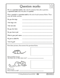 question marks 1 1st grade kindergarten writing worksheet greatschools