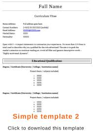 How to format your curriculum vitae, or cv. Recruiters Cv Templates