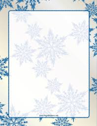 Download snowflake border stock vectors. Blue On Ivory Snowflake Border Christmas Stationery Holiday Clipart Borders For Paper